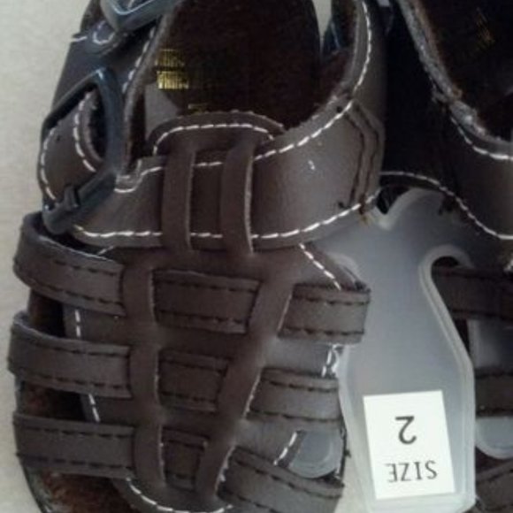 Baby Girl's Size 2 Infant Brown Sandals NWT - Picture 5 of 7